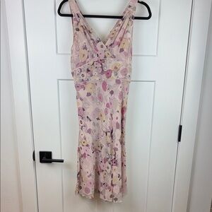 Express Women's Floral Pink Sleeveless Dress Size 10 d